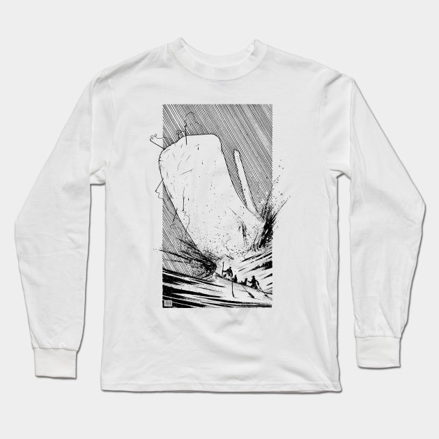 Moby Dick Attacks Long Sleeve T-Shirt by Anderson Carman